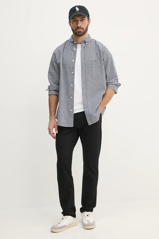 Бавовняна сорочка Gant 3000120 чорний NC24