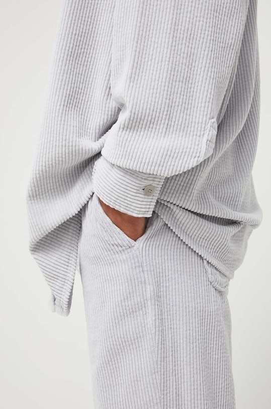 Menčestrová košeľa American Vintage MPADO06AH23 sivá