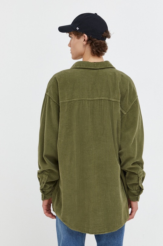 Îmbrăcăminte American Vintage camasa din velur MPADO06AH23 verde