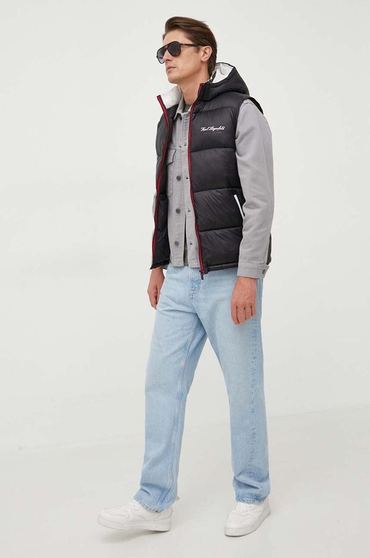 Rifľová košeľa United Colors of Benetton 5UYYUQ02E.16K sivá AW23