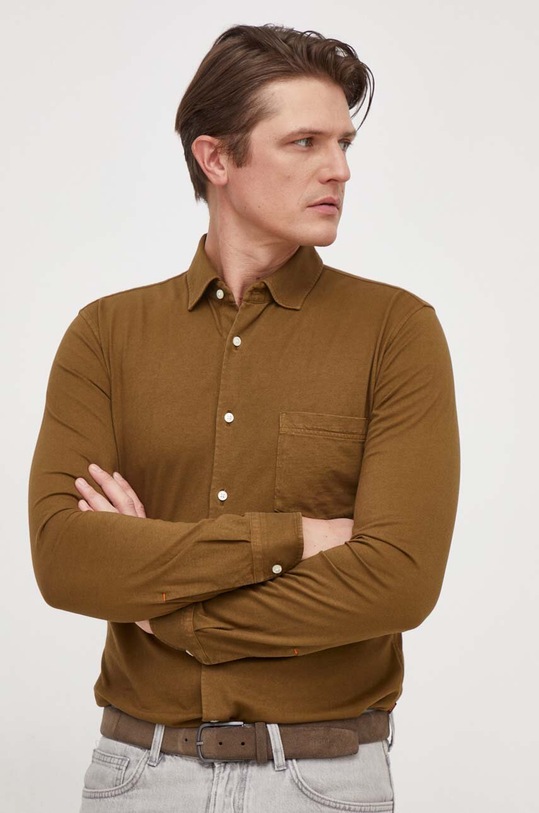 Košile Boss Orange slim zelená 50491112