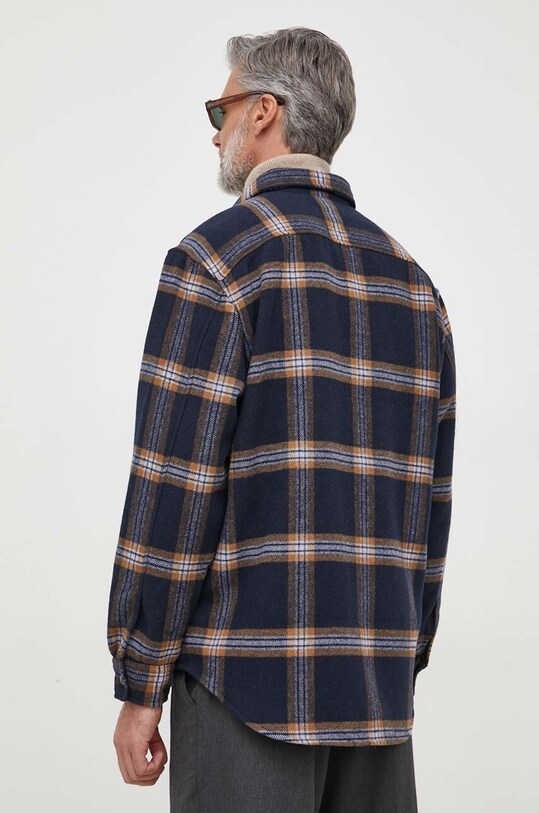 Tommy Hilfiger kurtka z domieszką wełny granatowy MW0MW32852