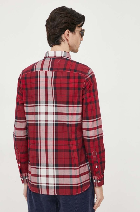 Ρούχα Βαμβακερό πουκάμισο Tommy Hilfiger MW0MW32893 μπορντό