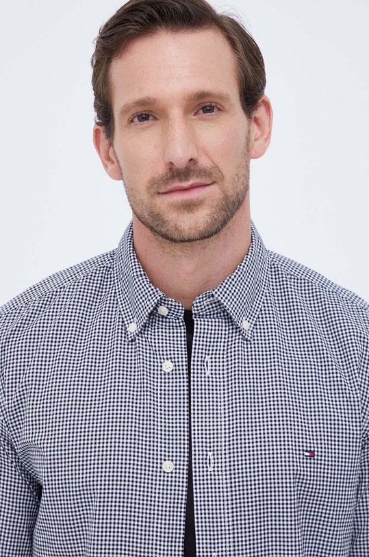 Tommy Hilfiger koszula bawełniana czarny MW0MW32837