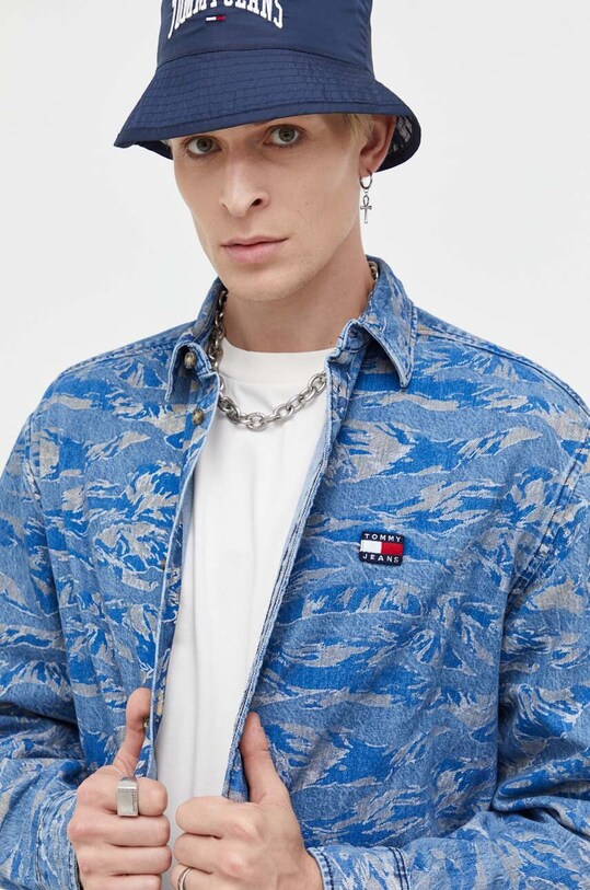 Джинсова сорочка Tommy Jeans блакитний DM0DM17247