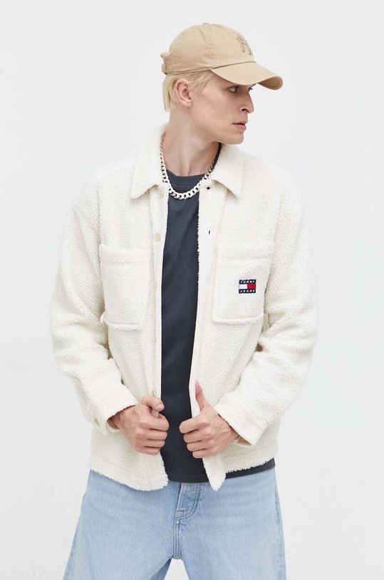 Tommy Jeans koszula regular beżowy DM0DM17249