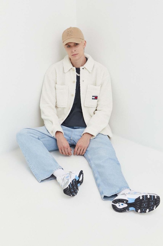 Tommy Jeans koszula DM0DM17249 beżowy AW23