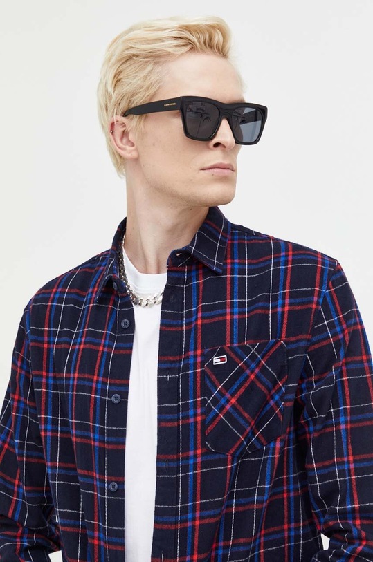 Tommy Jeans koszula bawełniana granatowy DM0DM17253