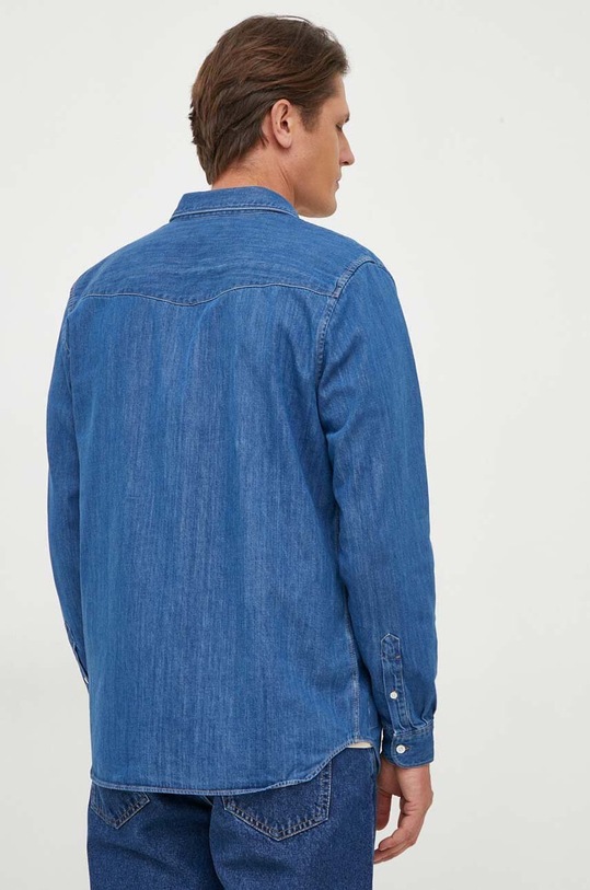 Odzież Lacoste koszula jeansowa CH0197 niebieski