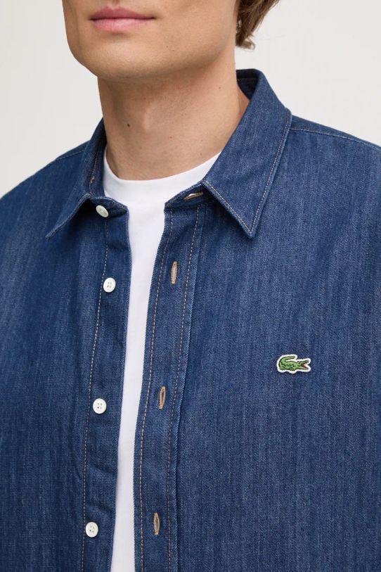 Lacoste koszula jeansowa CH0197 granatowy