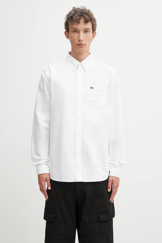 Lacoste cotton shirt plain white CH1911