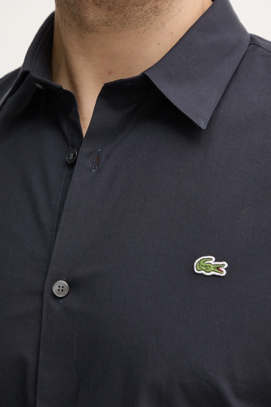 Bavlněná košile Lacoste CH5620 námořnická modř AW24