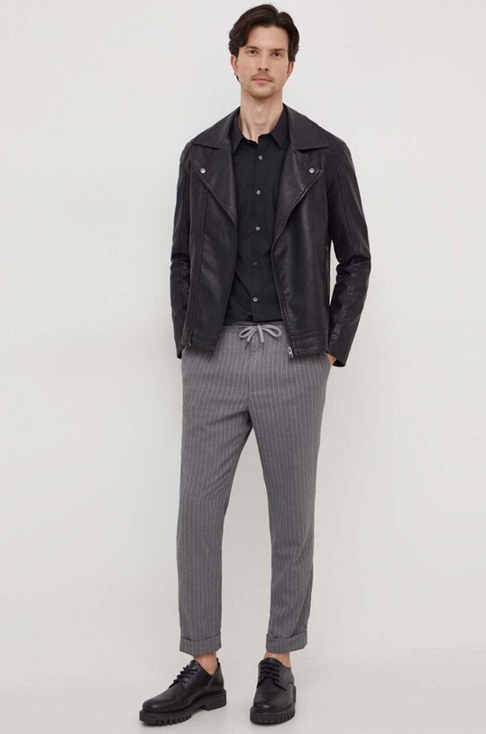 Bavlnená košeľa Lacoste CH5620 čierna AW24