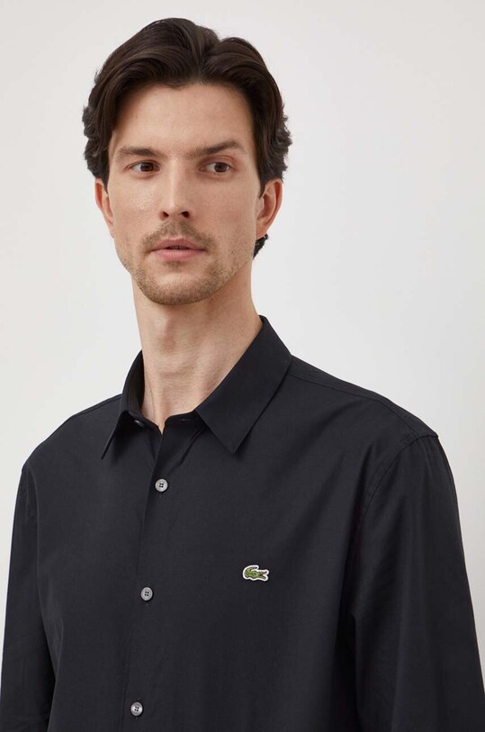 Lacoste camasa din bumbac negru CH5620