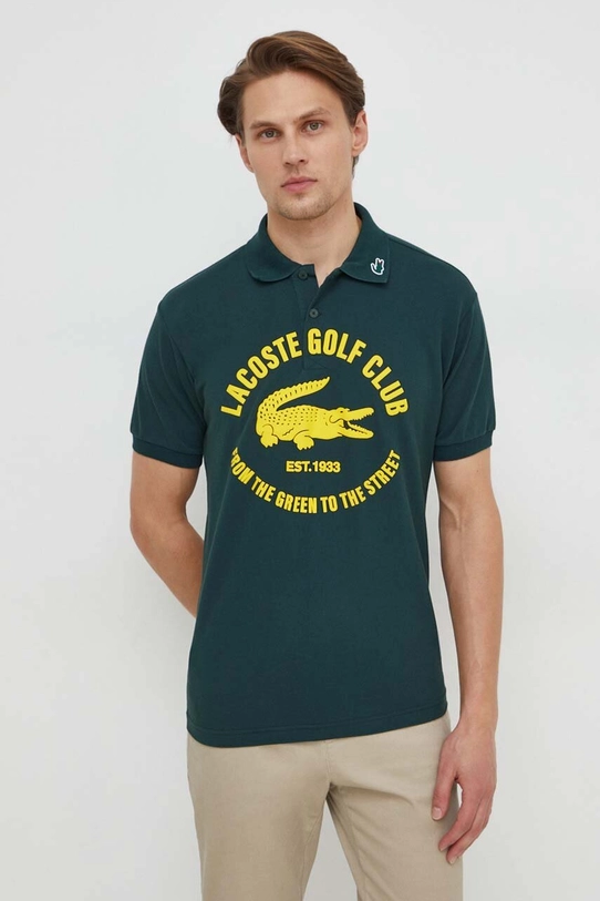 Lacoste polo regular zielony DH1093