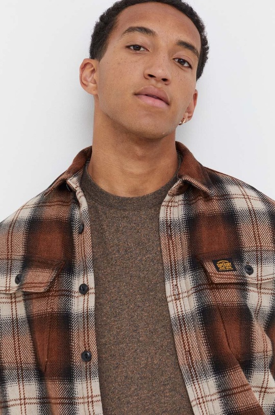 Superdry koszula brązowy M4010720A.9YZ