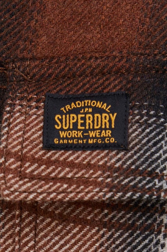 Superdry koszula M4010720A.9YZ brązowy