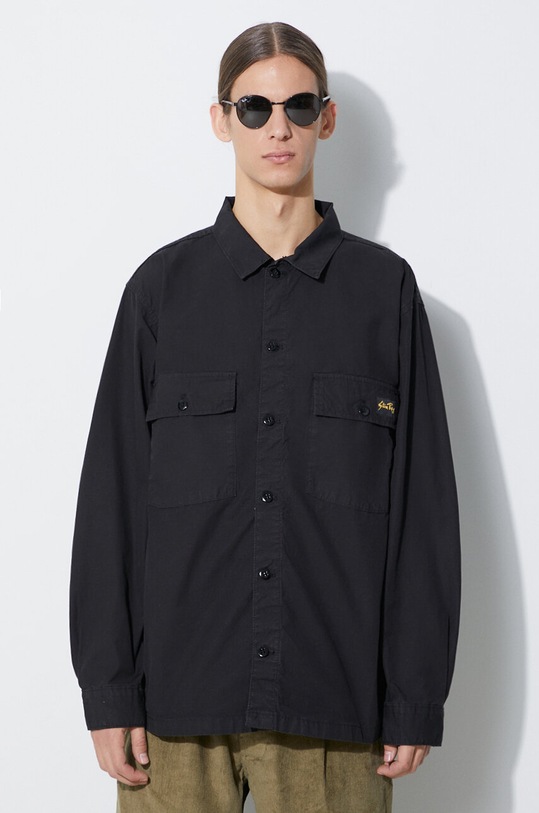 Stan Ray koszula bawełniana CPO SHIRT gładkie czarny AW2311149
