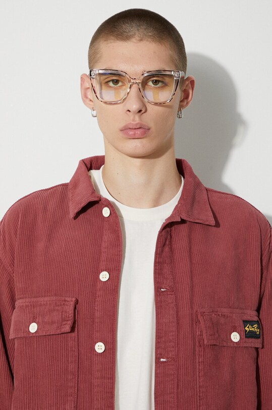 Manšestrová košile Stan Ray CPO SHIRT AW2311142 burgundské