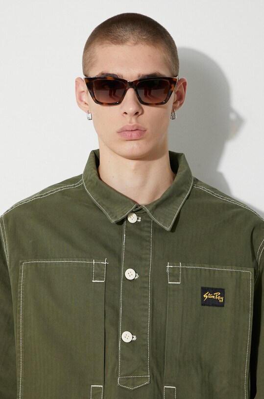 Памучна риза Stan Ray PAINTERS SHIRT AW2311313 зелен
