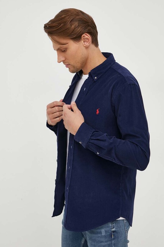 Вельветовая рубашка Polo Ralph Lauren casual тёмно-синий 710818761