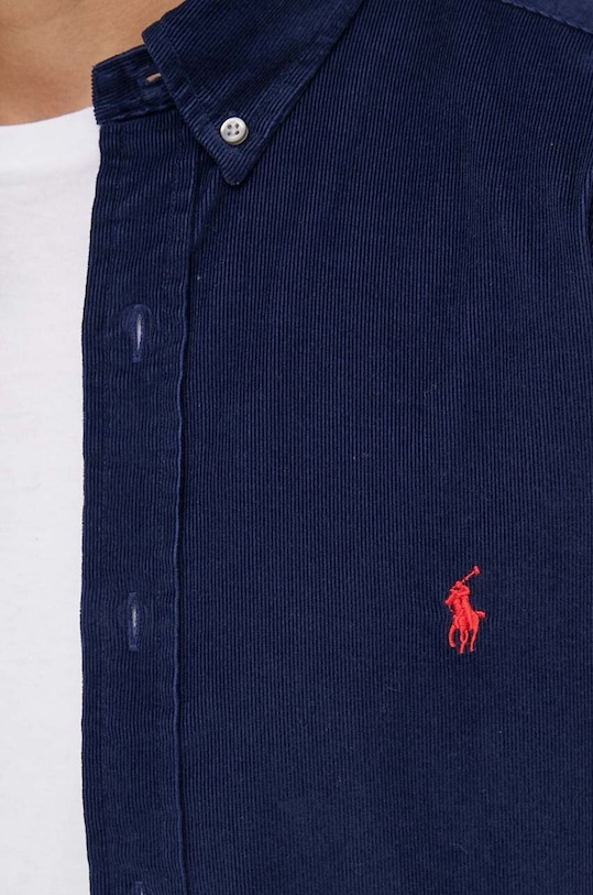 Polo Ralph Lauren koszula sztruksowa 710818761 granatowy AW24