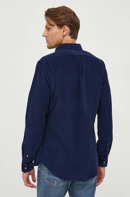 Košulja od samta Polo Ralph Lauren mornarsko plava 710818761