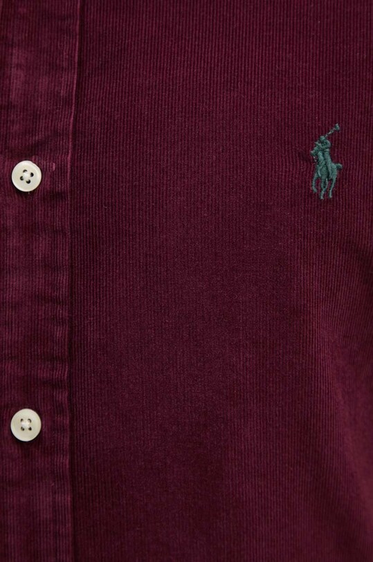 Polo Ralph Lauren camicia in velluto a coste 710818761 granata AW24