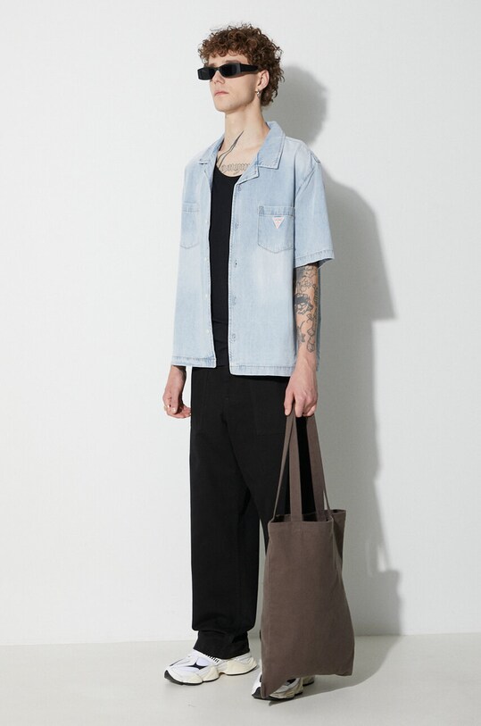 Guess Originals koszula jeansowa EM3YG82D5371 niebieski AW23
