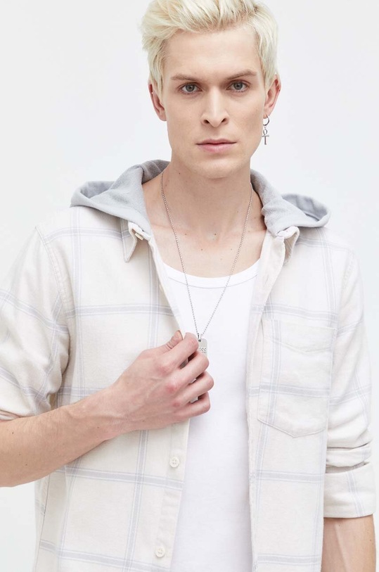 Hollister Co. camasa din bumbac bej KI325.3121.128