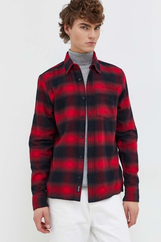 Hollister Co. koszula bawełniana wzorzyste czerwony KI325.3122.508