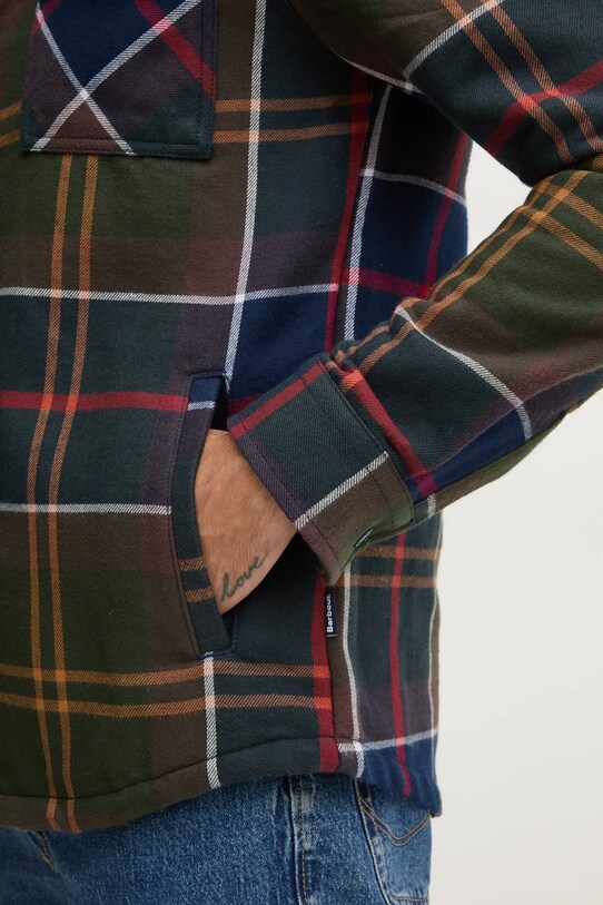 Хлопковая рубашка Barbour MOS0117 зелёный