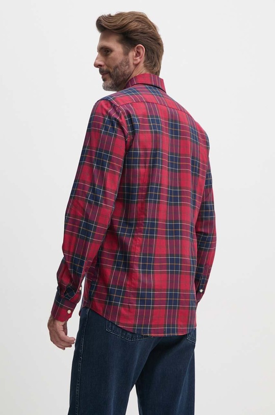 Barbour koszula bawełniana czerwony MSH4982