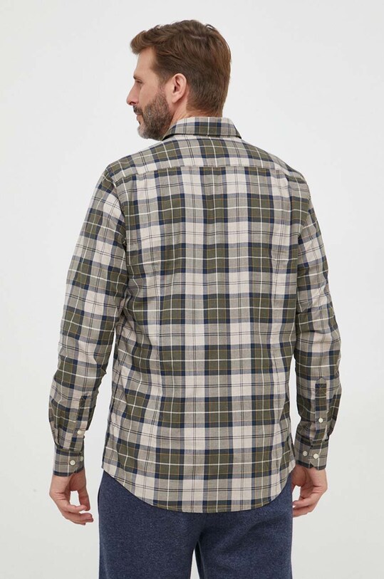 Barbour koszula bawełniana zielony MSH4982