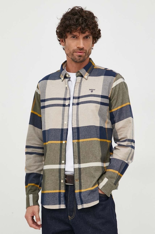 Barbour koszula bawełniana beżowy MSH4994