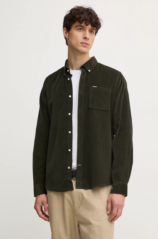 Barbour koszula bawełniana zielony MSH5001