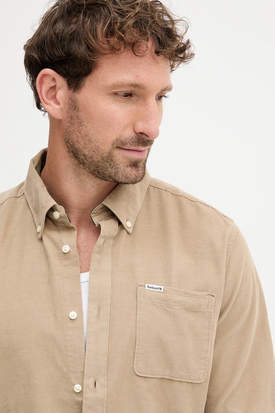 Хлопковая рубашка Barbour RAMSEY бежевый MSH5001