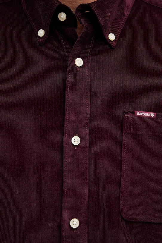 Barbour cămașă din bumbac RAMSEY MSH5001 burgundia
