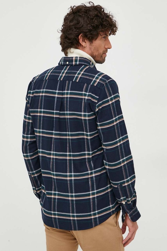Barbour koszula bawełniana granatowy MSH5037