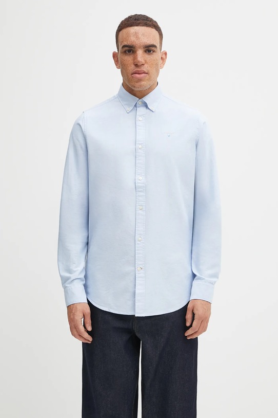 Памучна риза Barbour Oxtown вталена син MSH5301