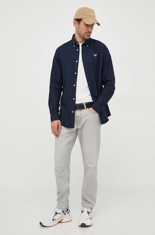 Одежда Хлопковая рубашка Barbour Oxtown MSH5301 тёмно-синий