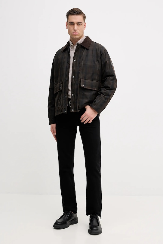 Barbour camicia in cotone Oxtown MSH5301 beige AA00