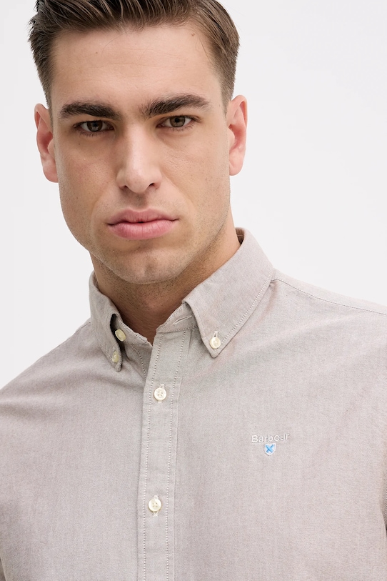 Barbour camicia in cotone Oxtown beige MSH5301