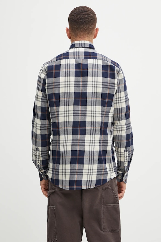 Abbigliamento Barbour camicia in cotone Edgar MSH5355 blu navy