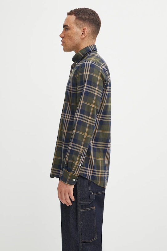 Barbour camicia in cotone Edgar MSH5355 verde AA00