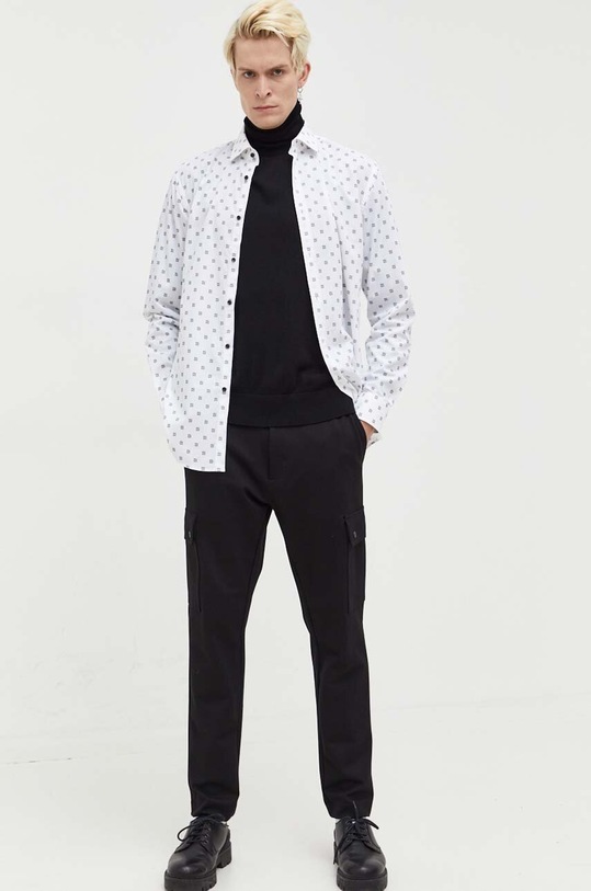 Памучна риза HUGO 50500961 бял AW23