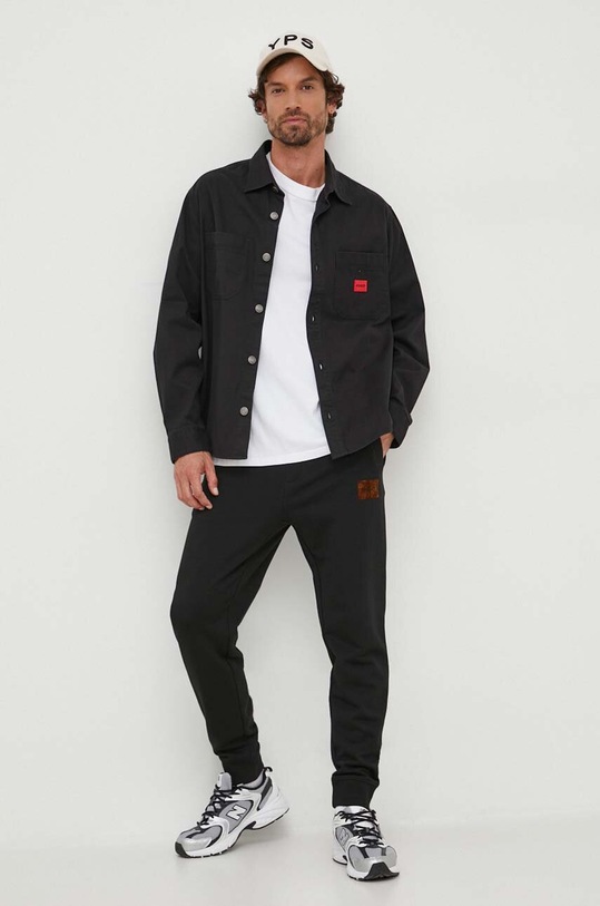 Oblečenie Rifľová košeľa HUGO 50500199 čierna