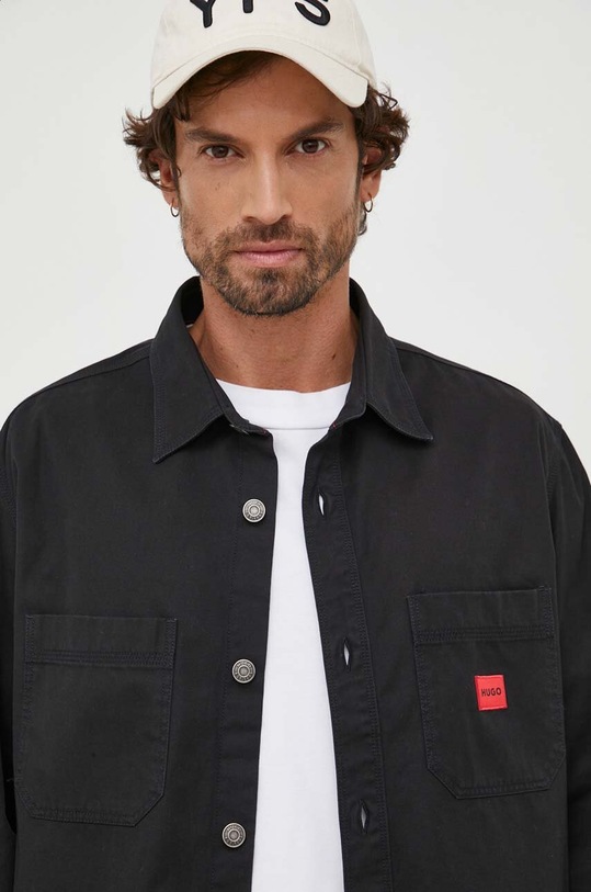 Rifľová košeľa HUGO 50500199 čierna
