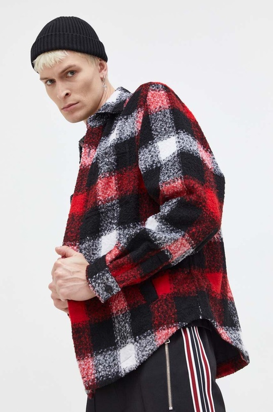 HUGO kurtka koszulowa z domieszką wełny 50502103 multicolor