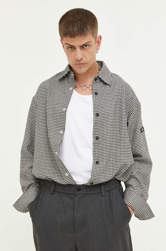 Iceberg ing gyapjú keverékből mintás fekete G010.3043